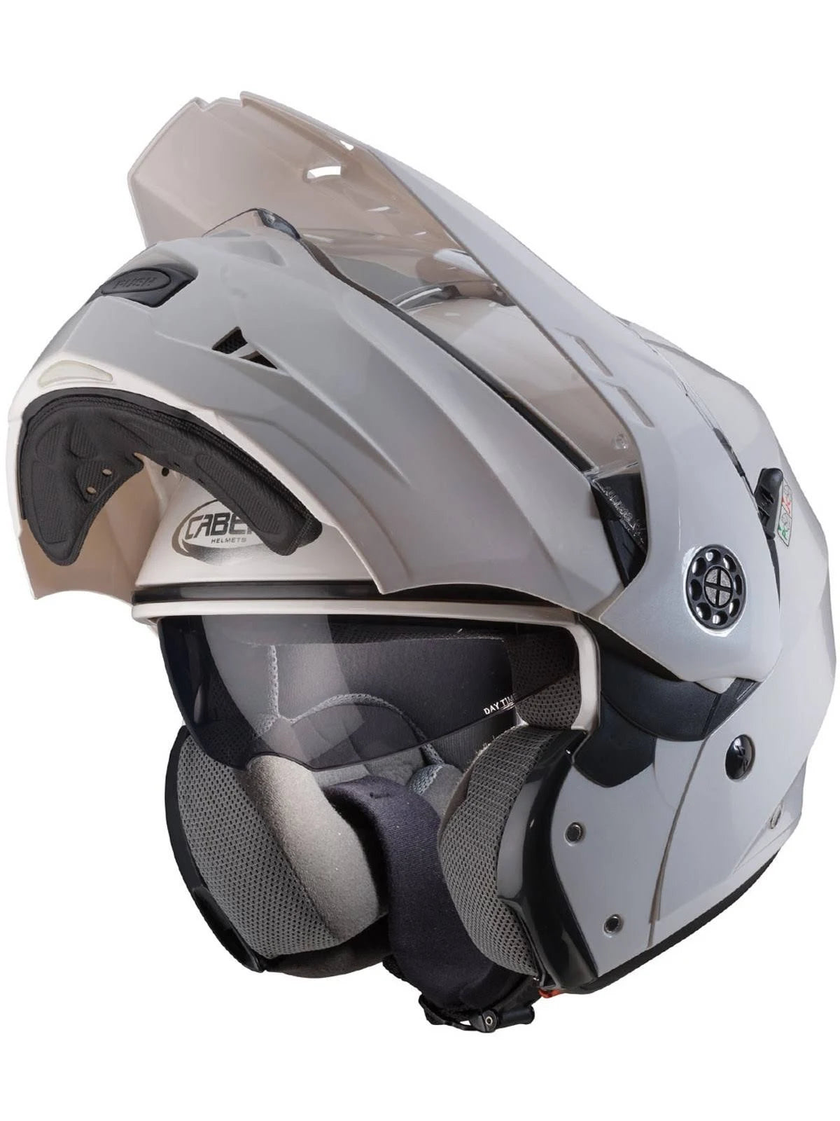 White Tourmax Motorcycle Helmet D200912