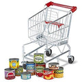 Toy Shopping Cart with Sturdy Metal Frame and Play Food Kit S42999