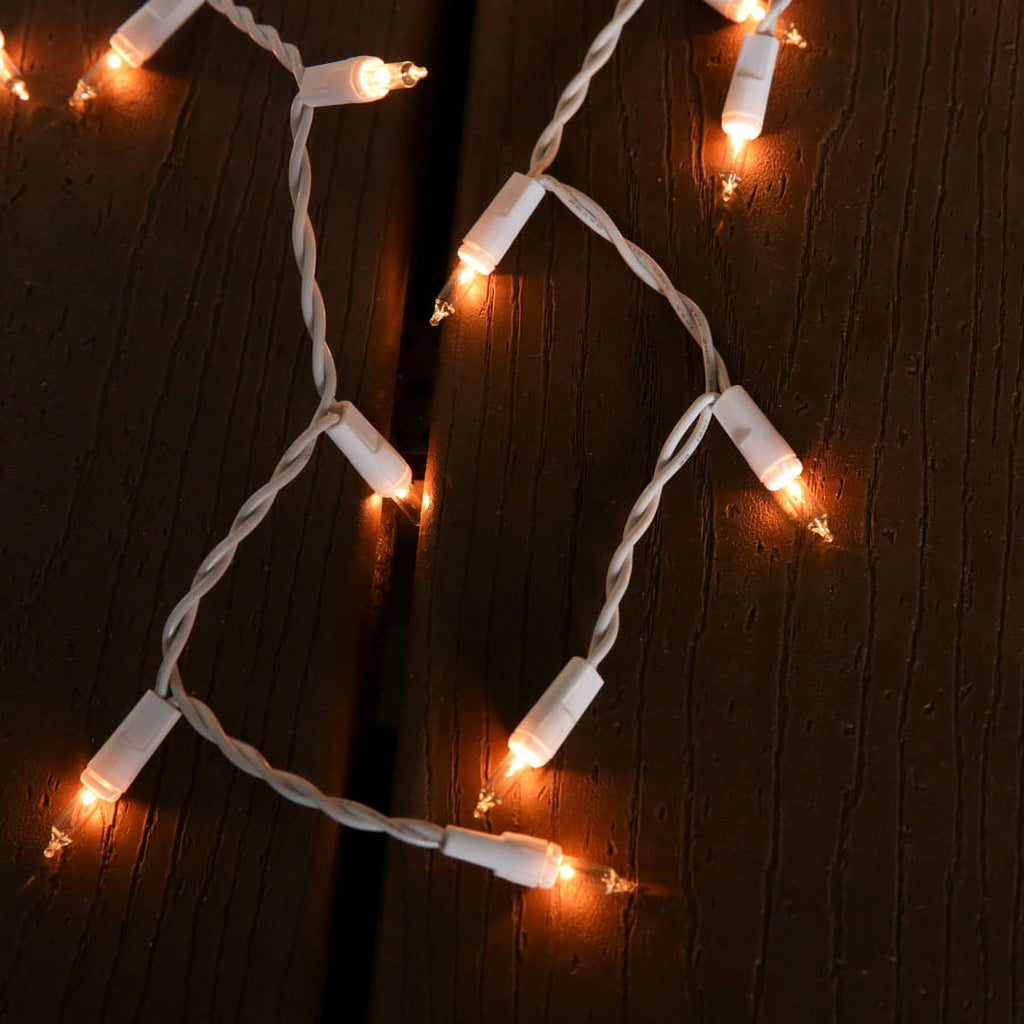 200-Count White Icicle Incandescent Christmas Lights E3893