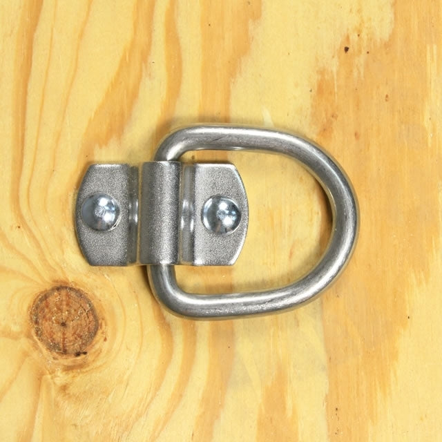 D-Ring Tie Down with Mounting Bracket, White Zinc Plated Steel, 12,000 lbs. Break Strength L4888