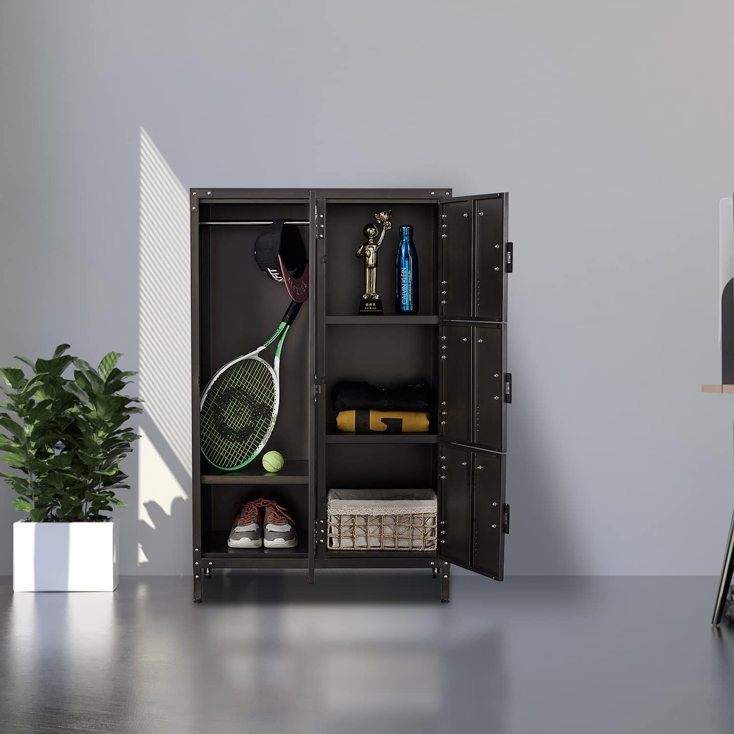 4 Doors Steel Metal Storage Locker Cabinet D167