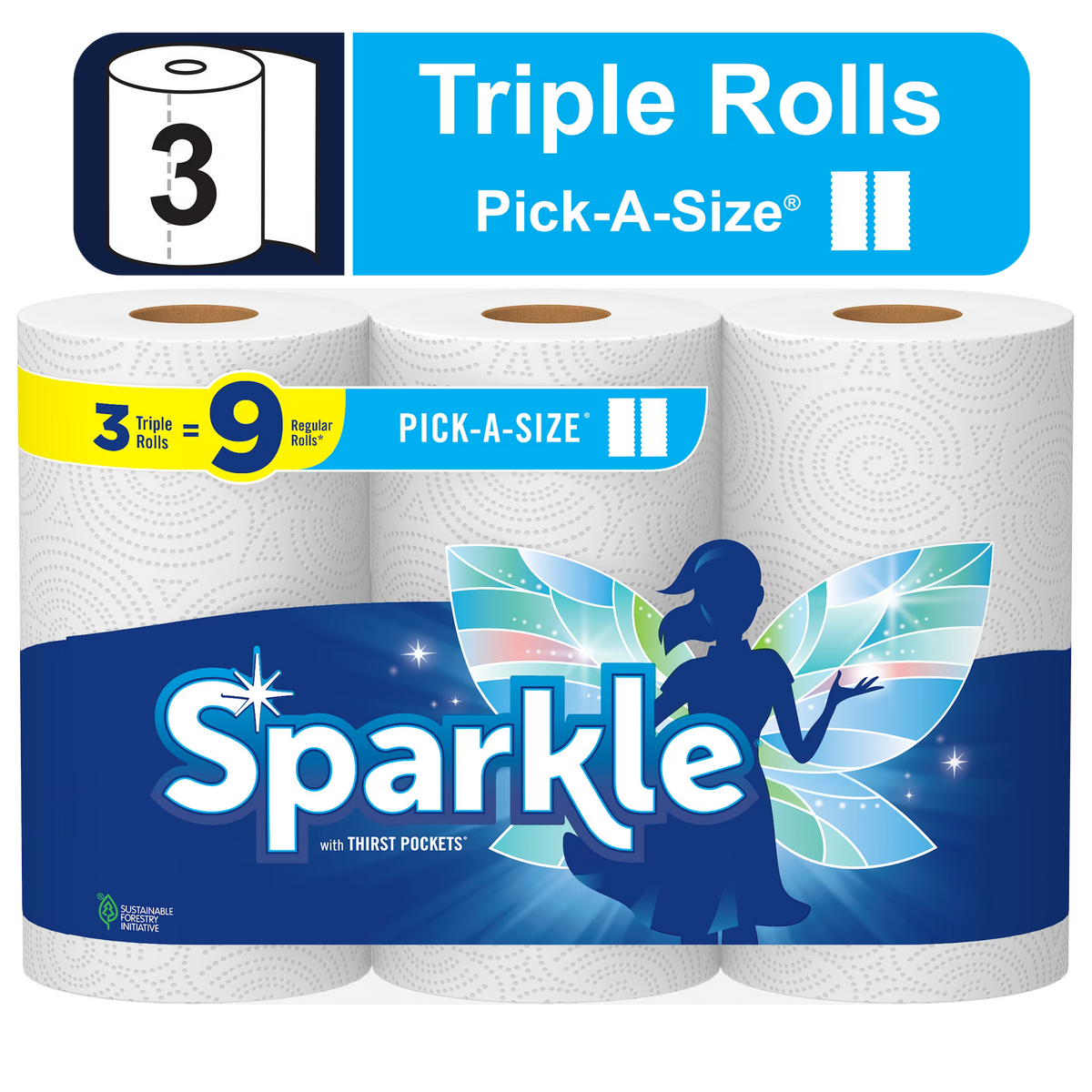White 3 Triple Rolls Paper Towels D677269
