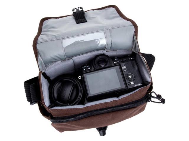 Waxed Canvas Chocolate Brown Camera Bag H69151