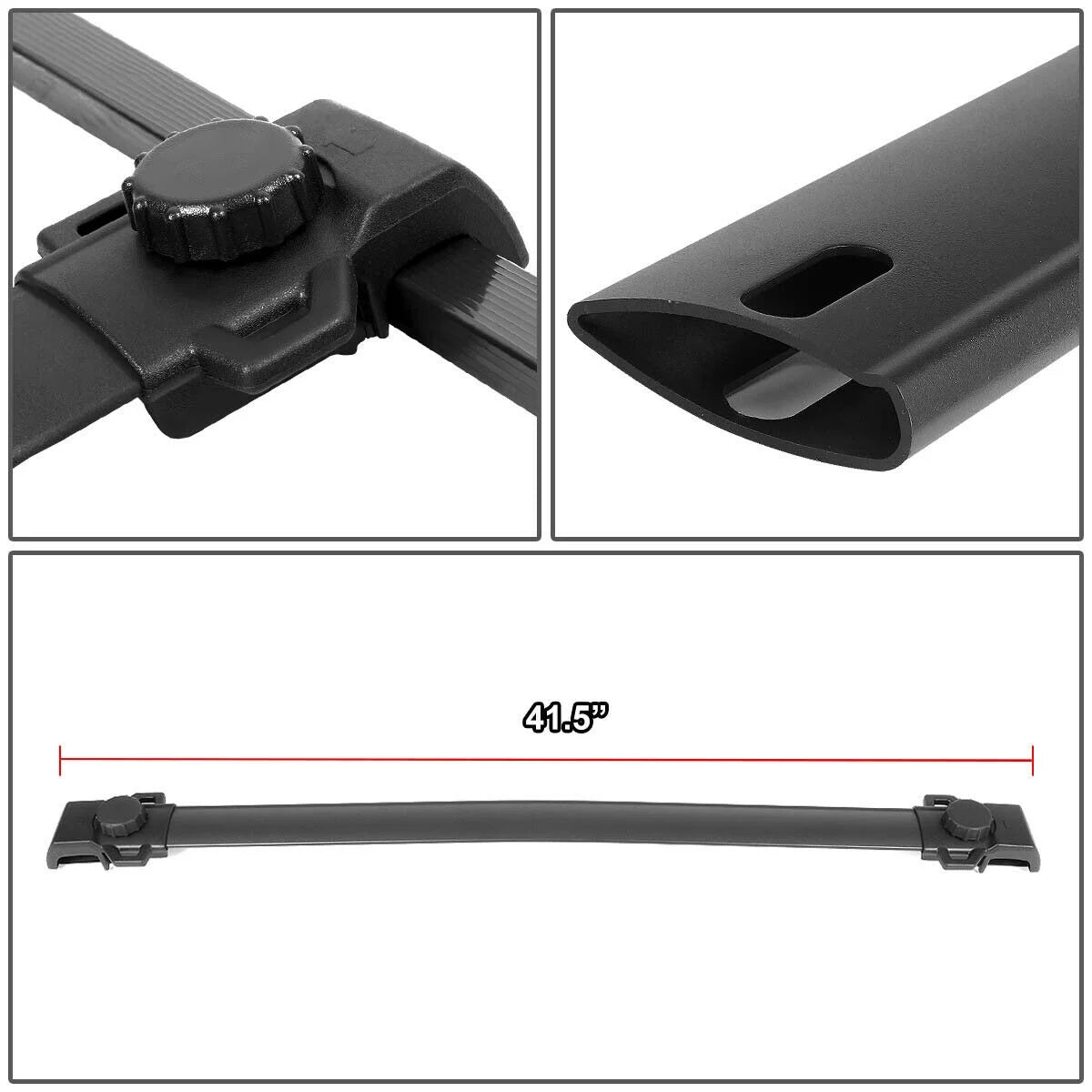 Pair OE Style Roof Rack Top Rail Aluminum Cross Bar E286018