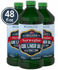 Cod Liver Oil Norwegian 16 fl oz 3 Bottles Liquid L3040