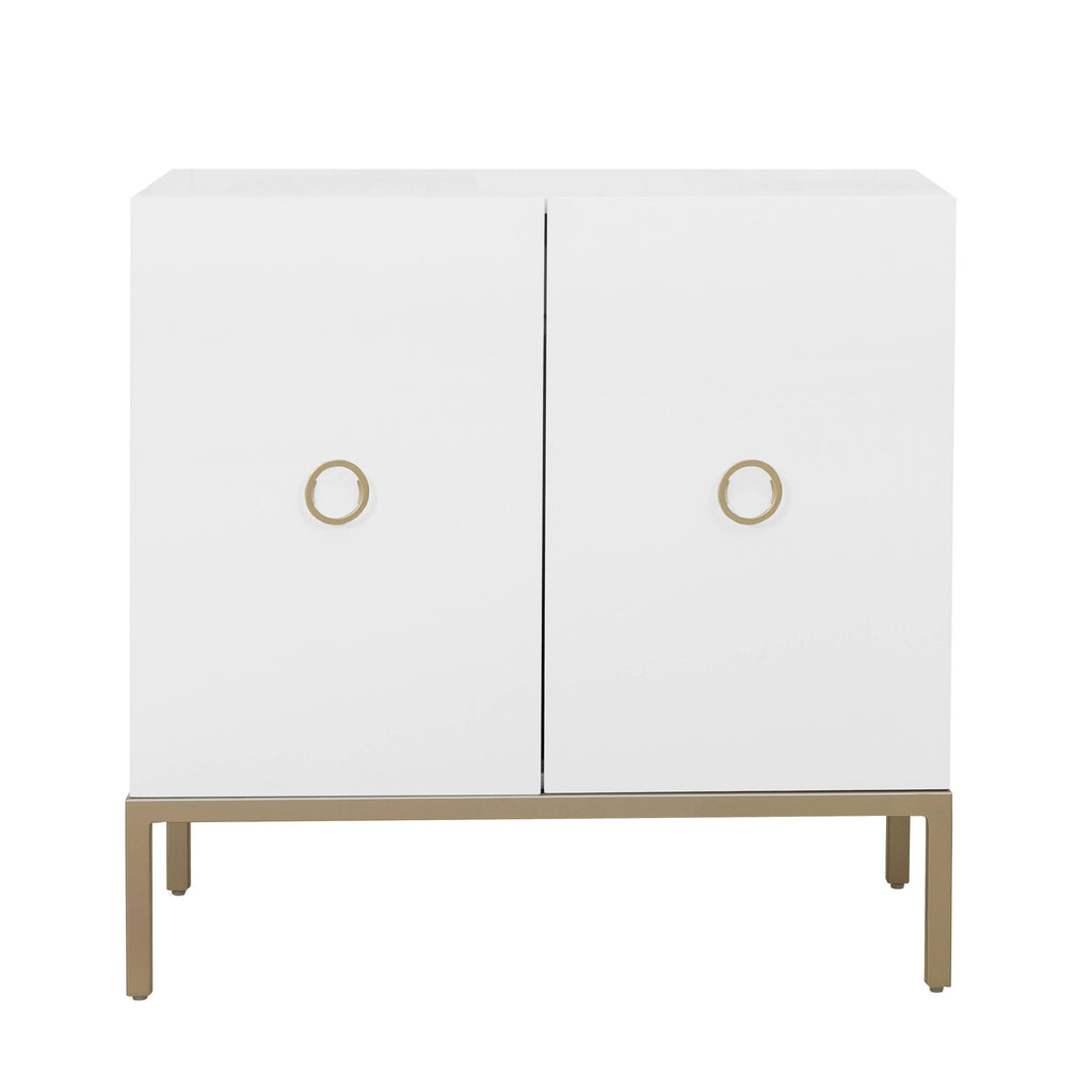 White and Gold Door Cabinet Z8864