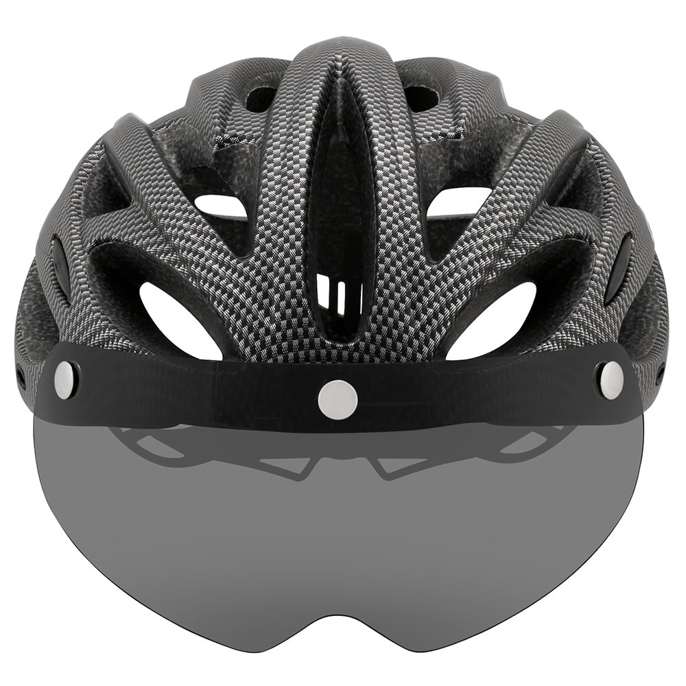 Road Mountain Bike Helmet with Lens and Brim Taillight C9152