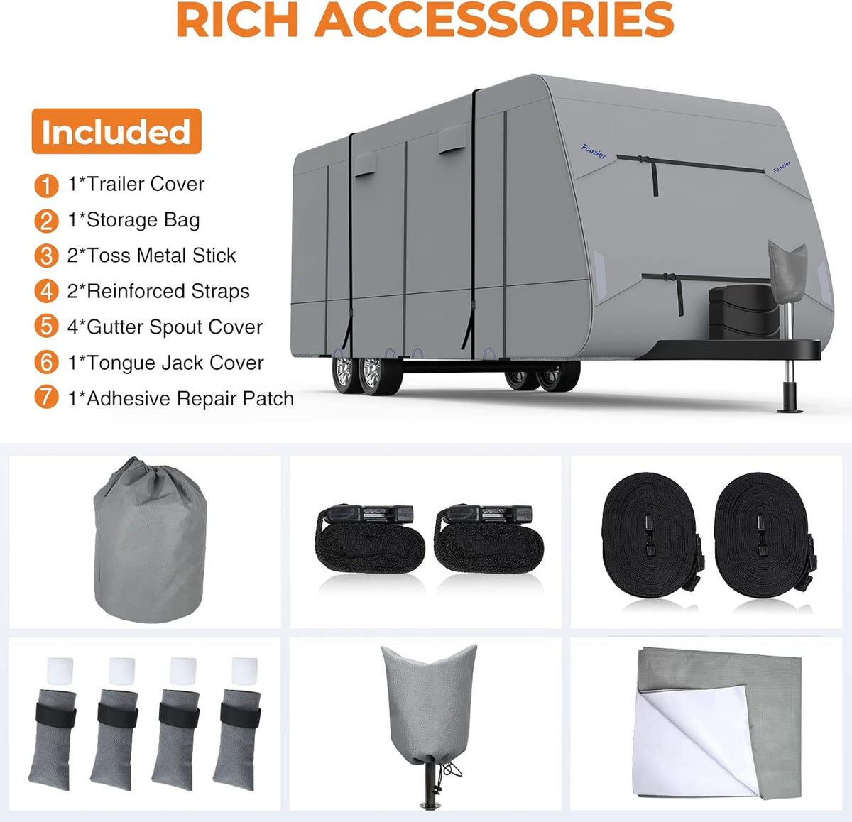 5 Layers RV Cover for 22'1 - 24' Motorhome J657