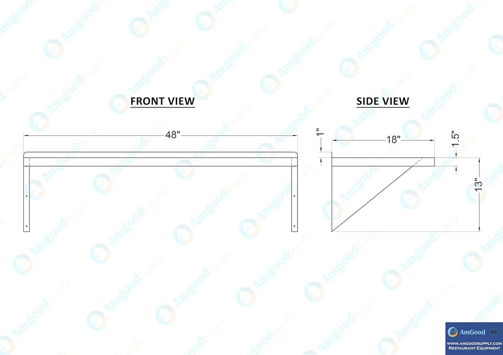 Stainless Steel Wall Shelf M726071