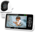 Baby Monitor with Camera and Audio, No WiFi 720P 5 HD Display Night Vision, 22h Battery, 1000ft Range, 4X Zoom 2-Way Audio Temperature Lullaby Elderly Pet M8888