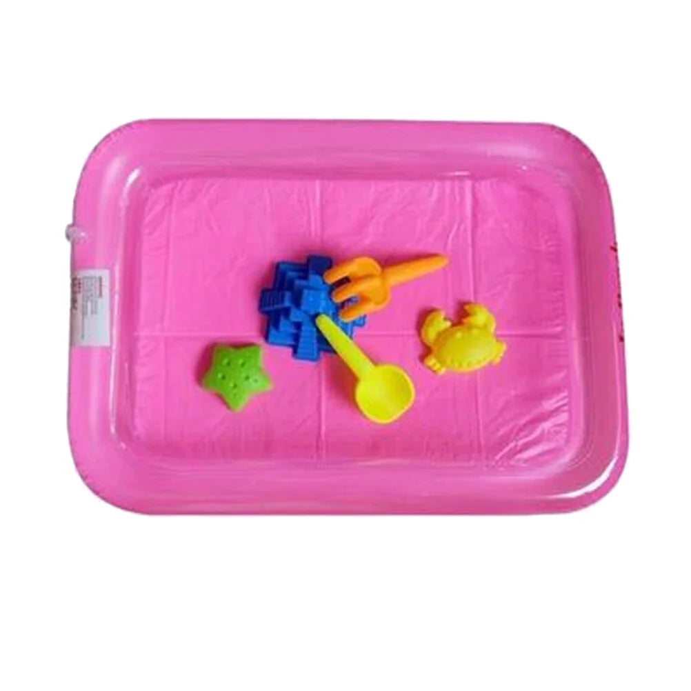 Pink Inflatable Sandbox Play Sand Toy Tray F1151