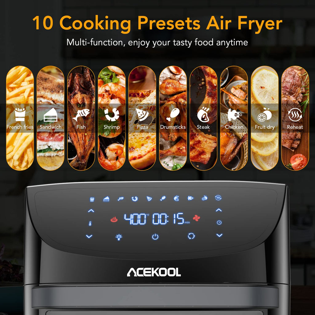 20 Quart 10-in-1 Digital Convection Air Fryer Toaster Oven Combo with Rotating Basket I919