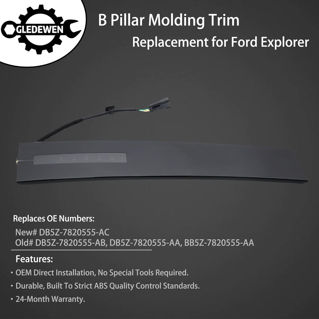 B Pillar Molding Trim with Door Entry Keypad, Driver Front Left Outer LH Side C79413