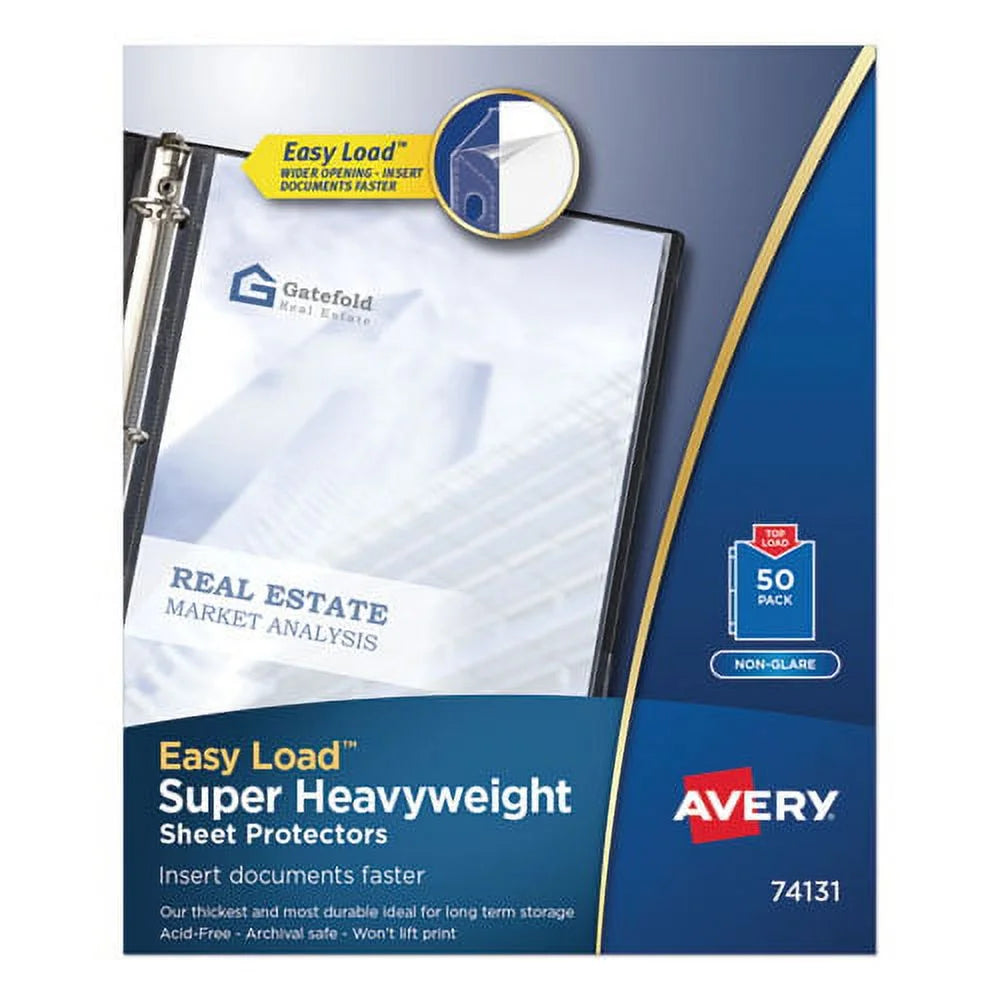 Poly Sheet Protectors, Letter, Nonglare, 50/box H285