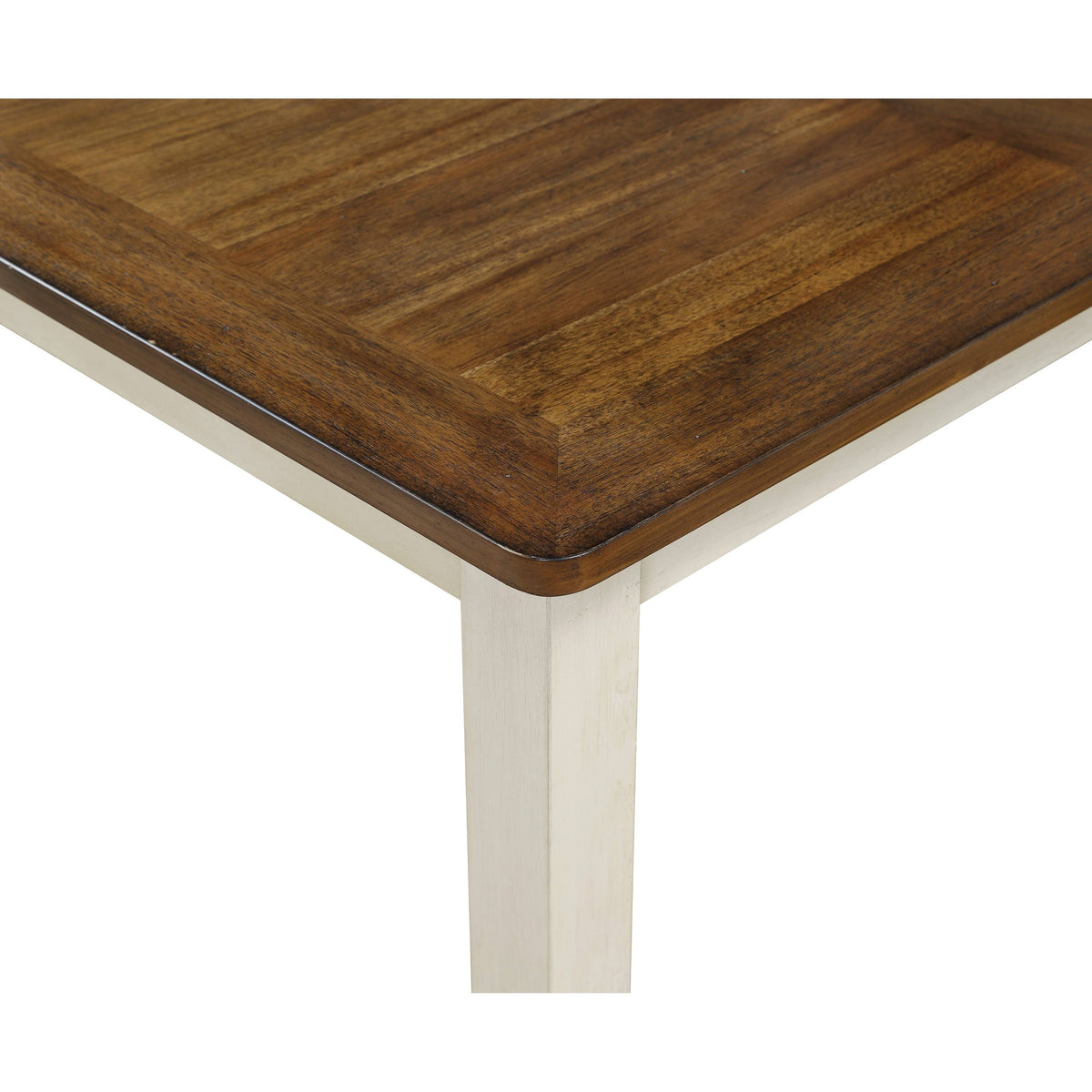 5-Pc. Wood Dining Table Set with Tobacco Top and Cream Base C460
