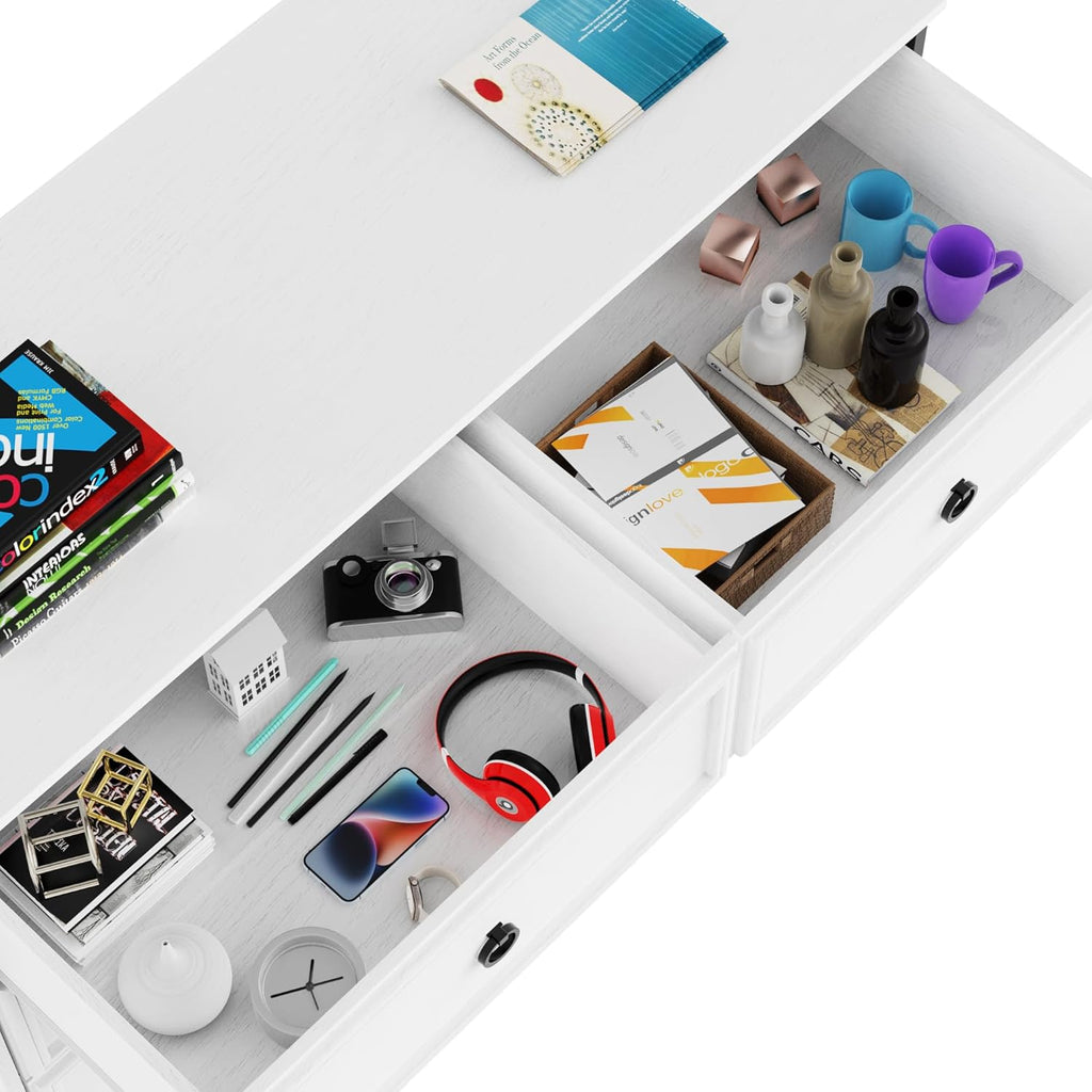 White 6 Drawer Dresser Q33345