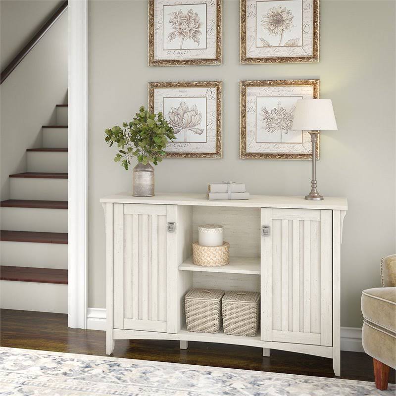 Antique White Storage Cabinet with Doors S818
