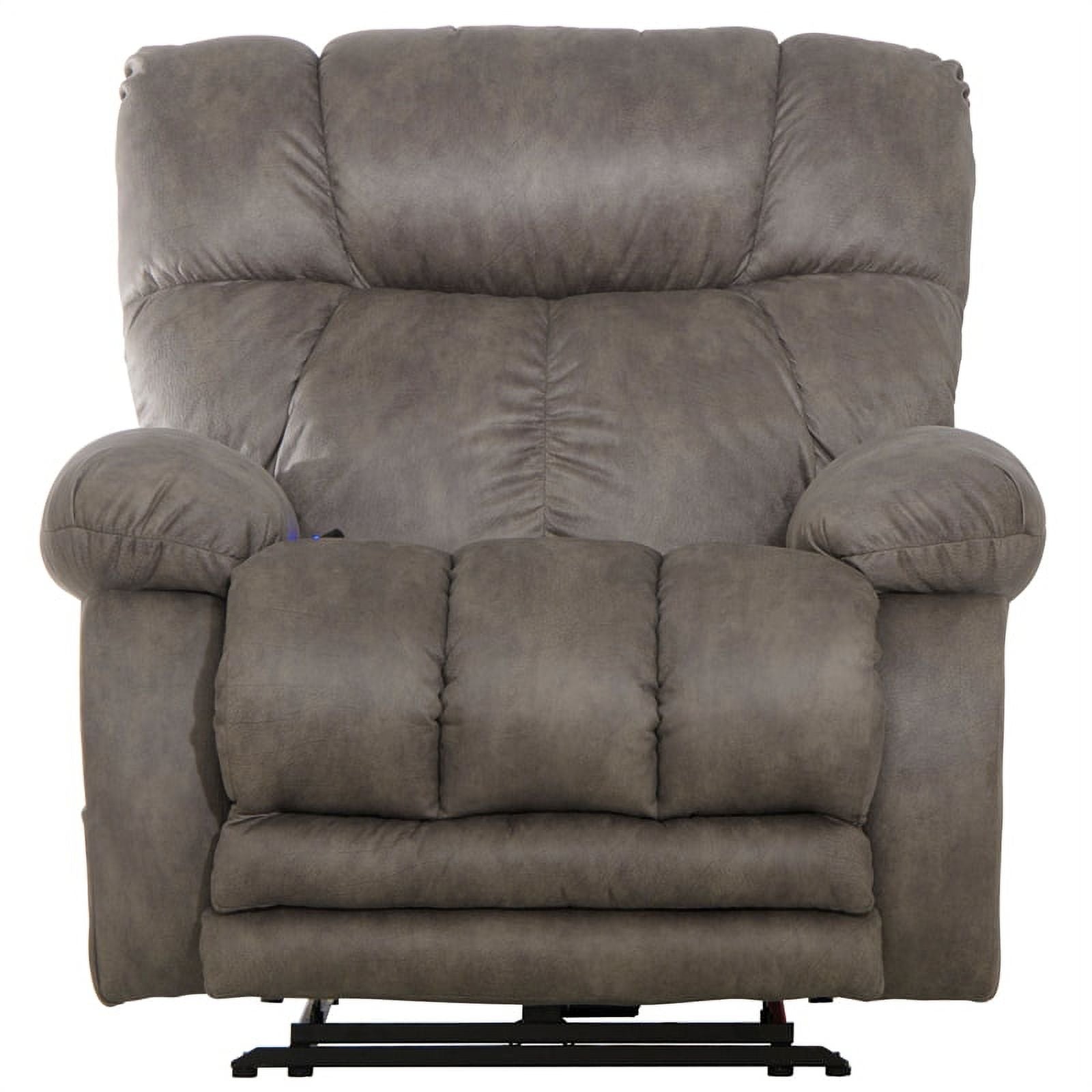 Oversized Power Lay Flat Recliner in Gray Fabric H244397