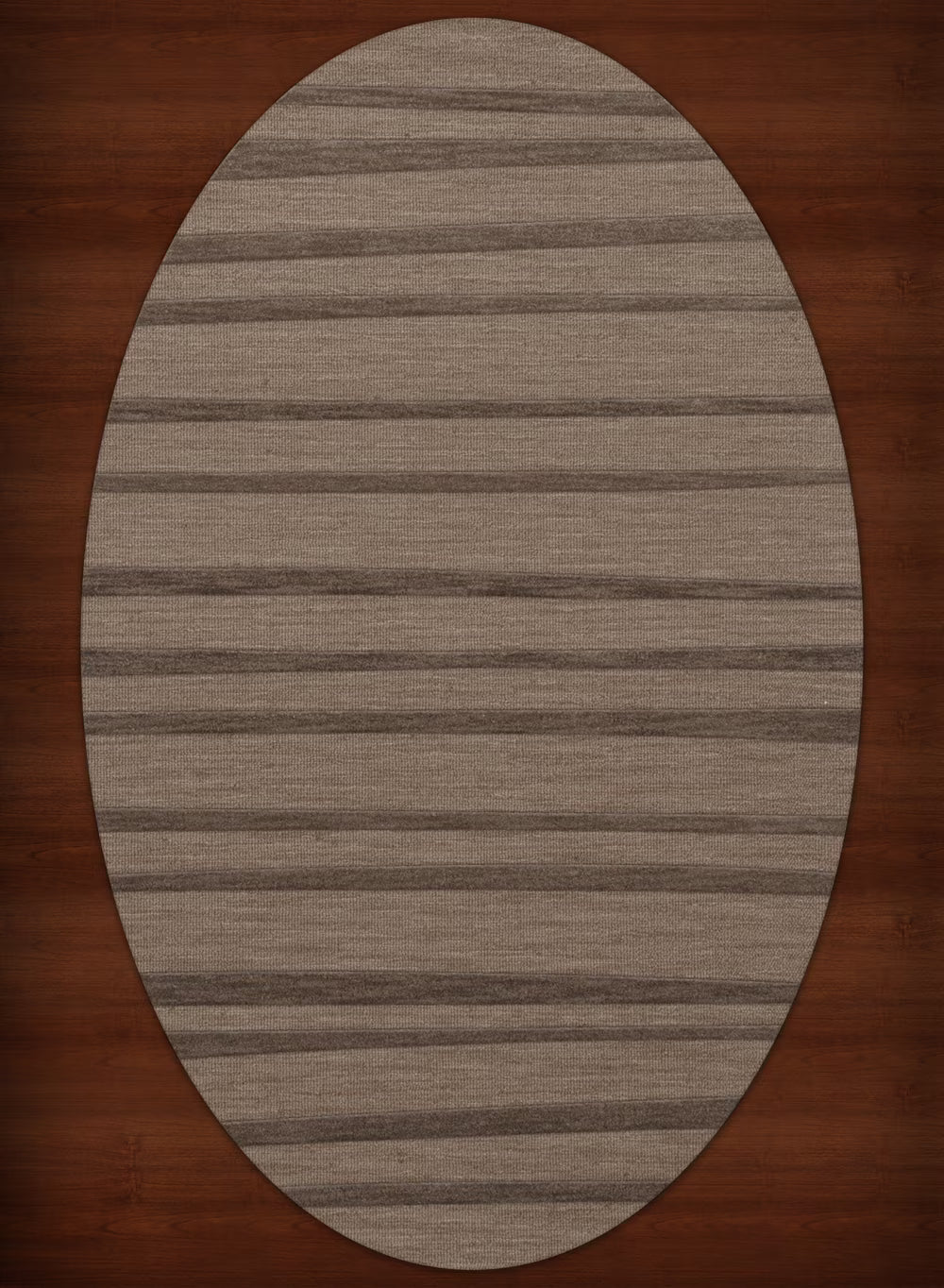 Stone Stripes Lines 12' x 15' Oval Area Rug R65793
