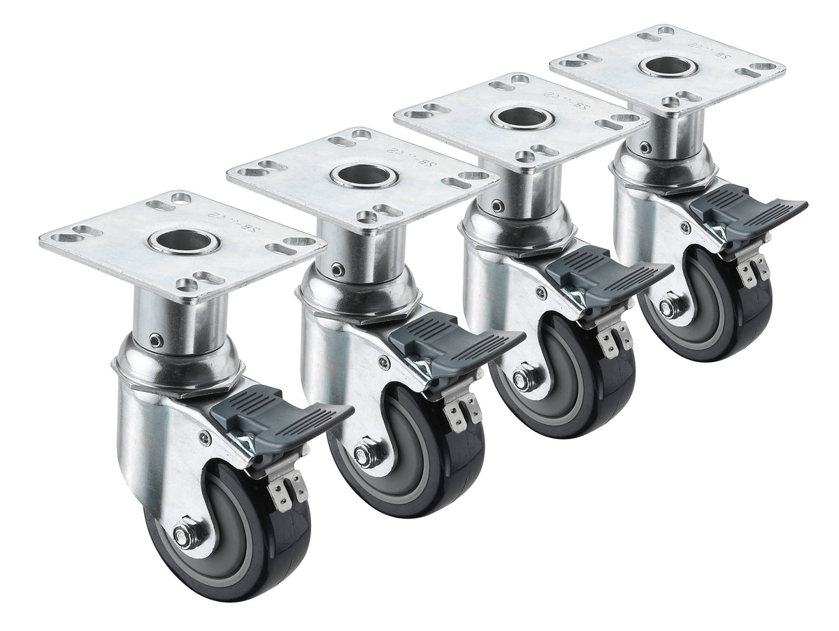 Heavy Duty Adjustable Height Plate Caster V278