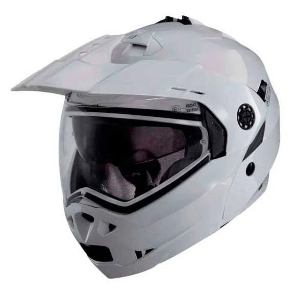 White Tourmax Motorcycle Helmet D200912