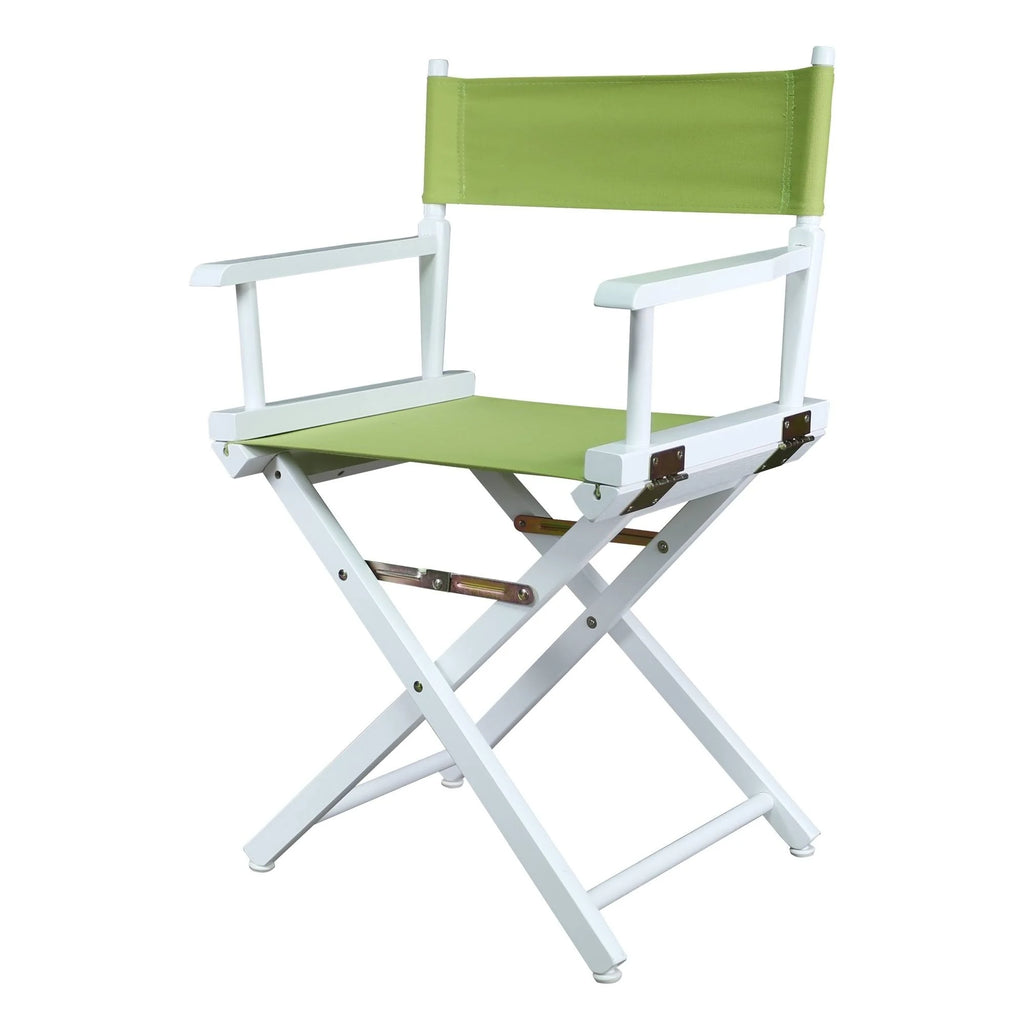 White Frame Lime Green Canvas Director's Chair C73048