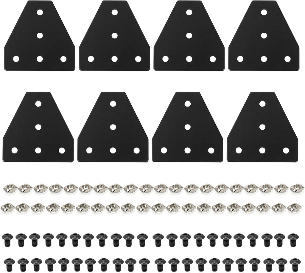 4040 Aluminum Extrusion Connector Bracket Set with Joint Plates, T-Slot Nuts, Hex Socket Cap Screw A330175