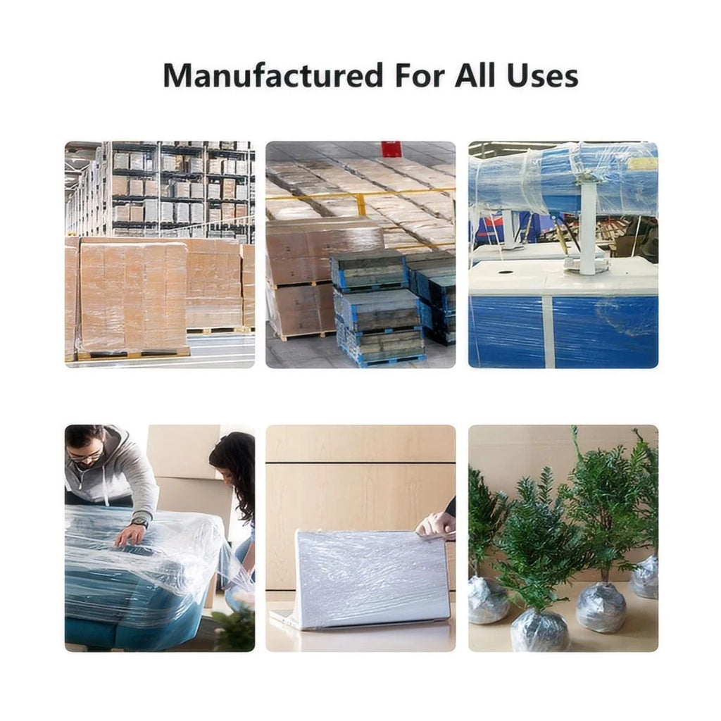18" x 1500' Clear Cast Hand Stretch Film, 80 Gauge, 4 Rolls Z6018
