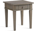 Medium Saddle Brown Solid Wood 1 Drawer End Side Table P662
