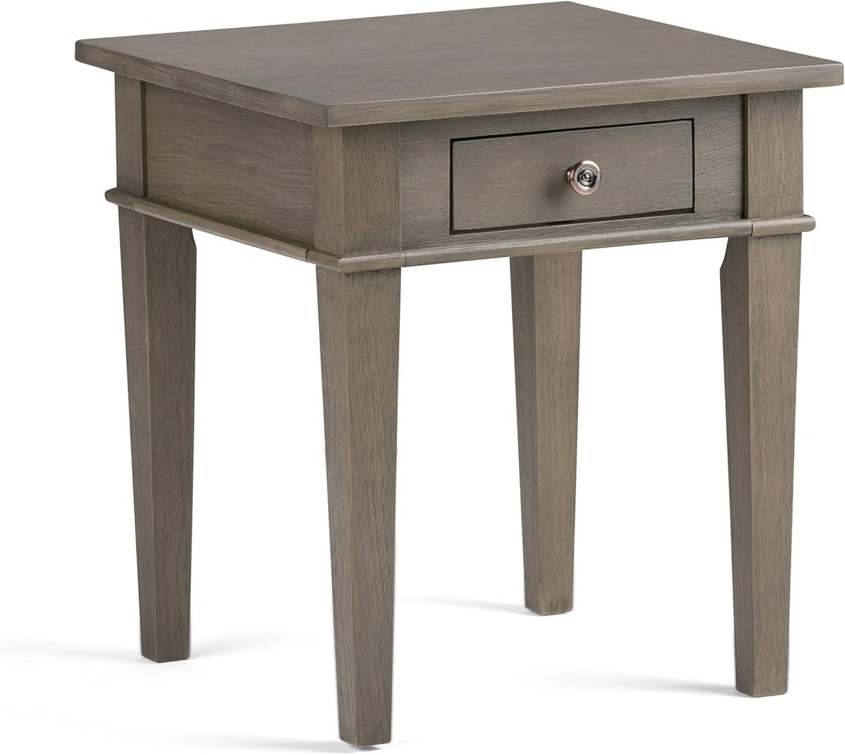 Medium Saddle Brown Solid Wood 1 Drawer End Side Table P662