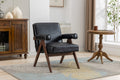Mid-Century Modern Accent Chair with Solid Wood Armrest Z4497