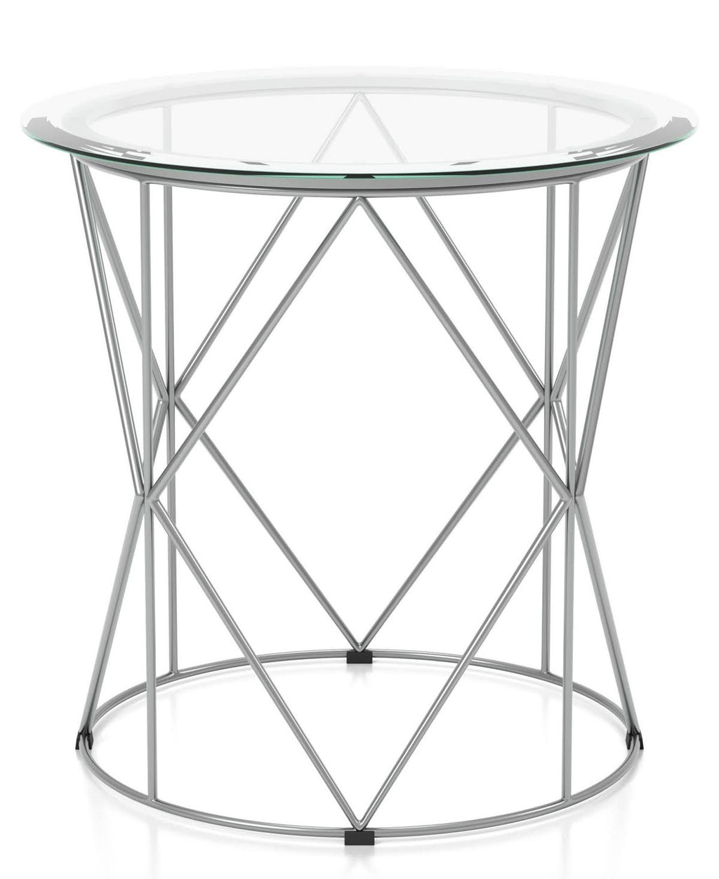 Round Glass Top End Table U264668