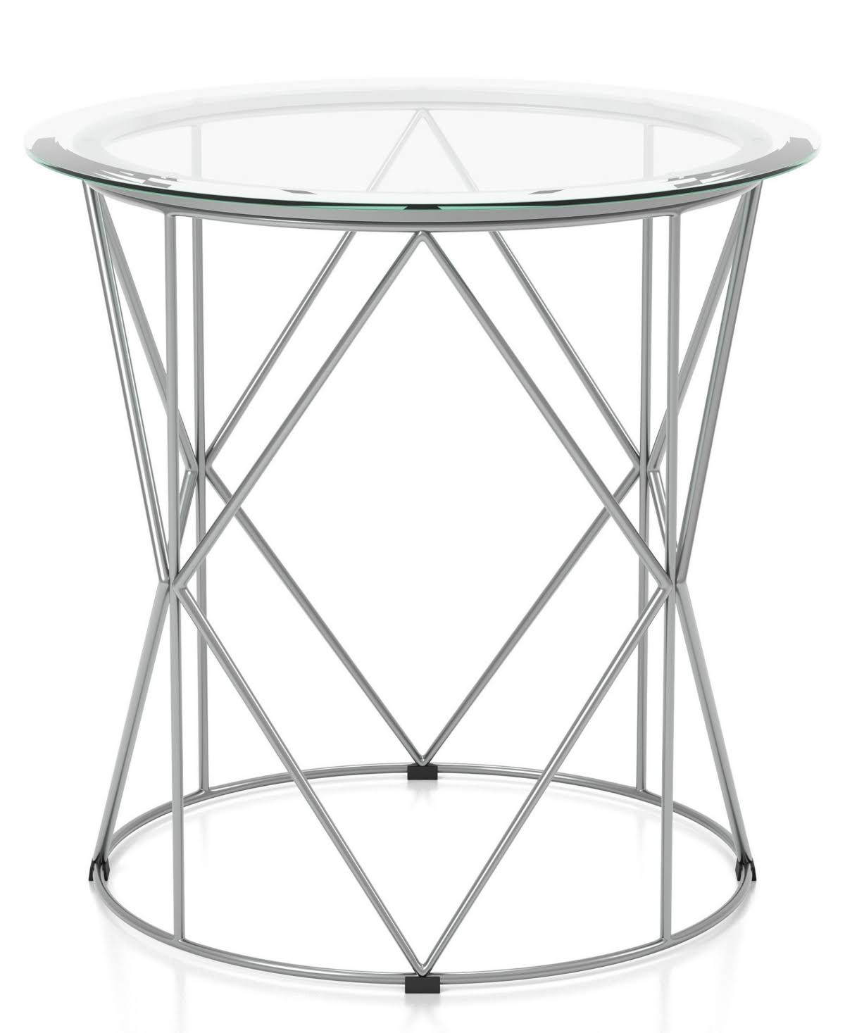 Round Glass Top End Table U264668