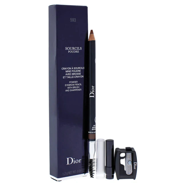 Powder Eyebrow Pencil With Brush and Sharpener - 593 Brown - 0.04 oz W469