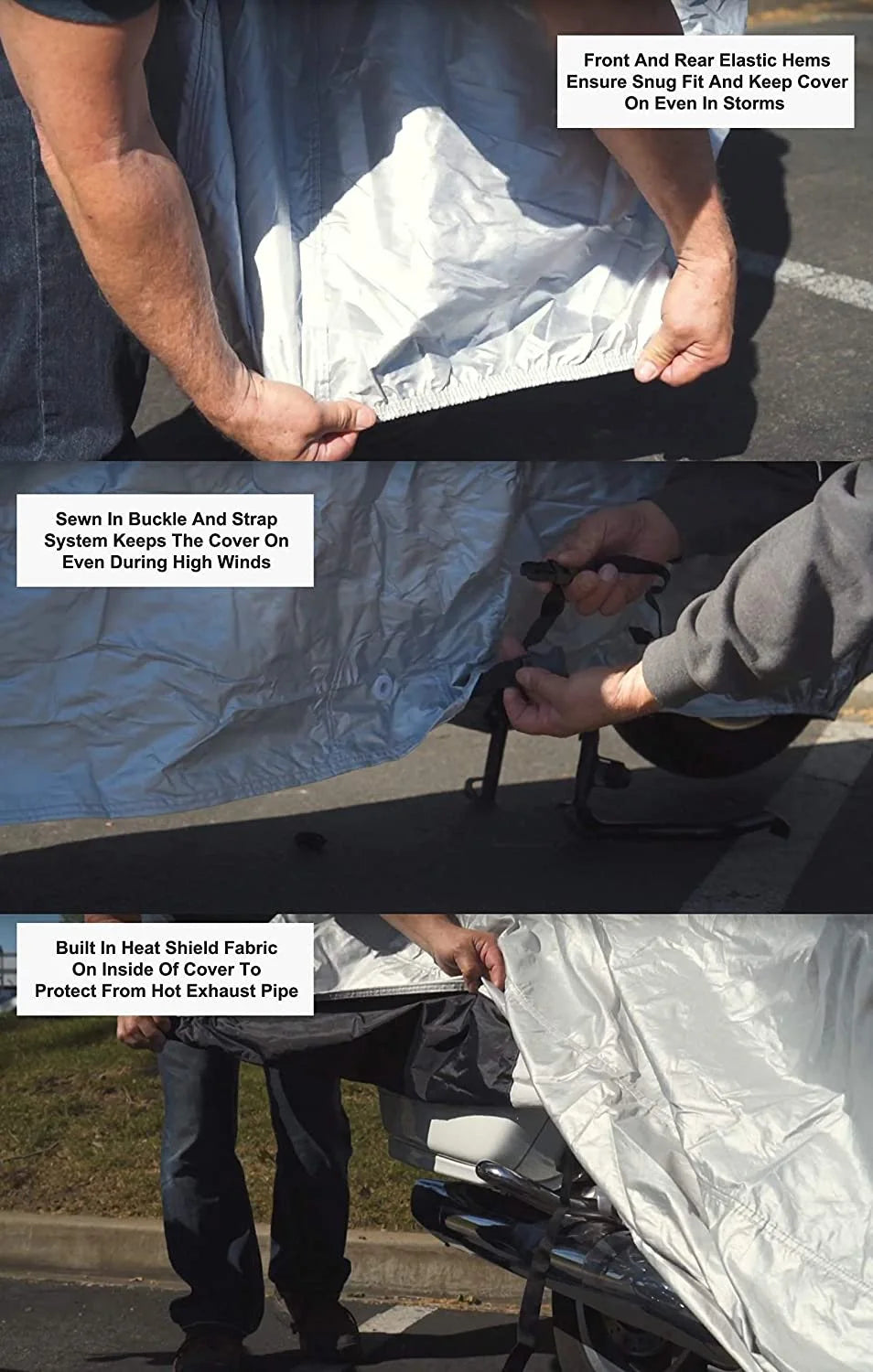 Motorcycle Cover for 1989 Vespa Pk50xl Scooter with Reinforced Securing Straps and Storage Bag M154057