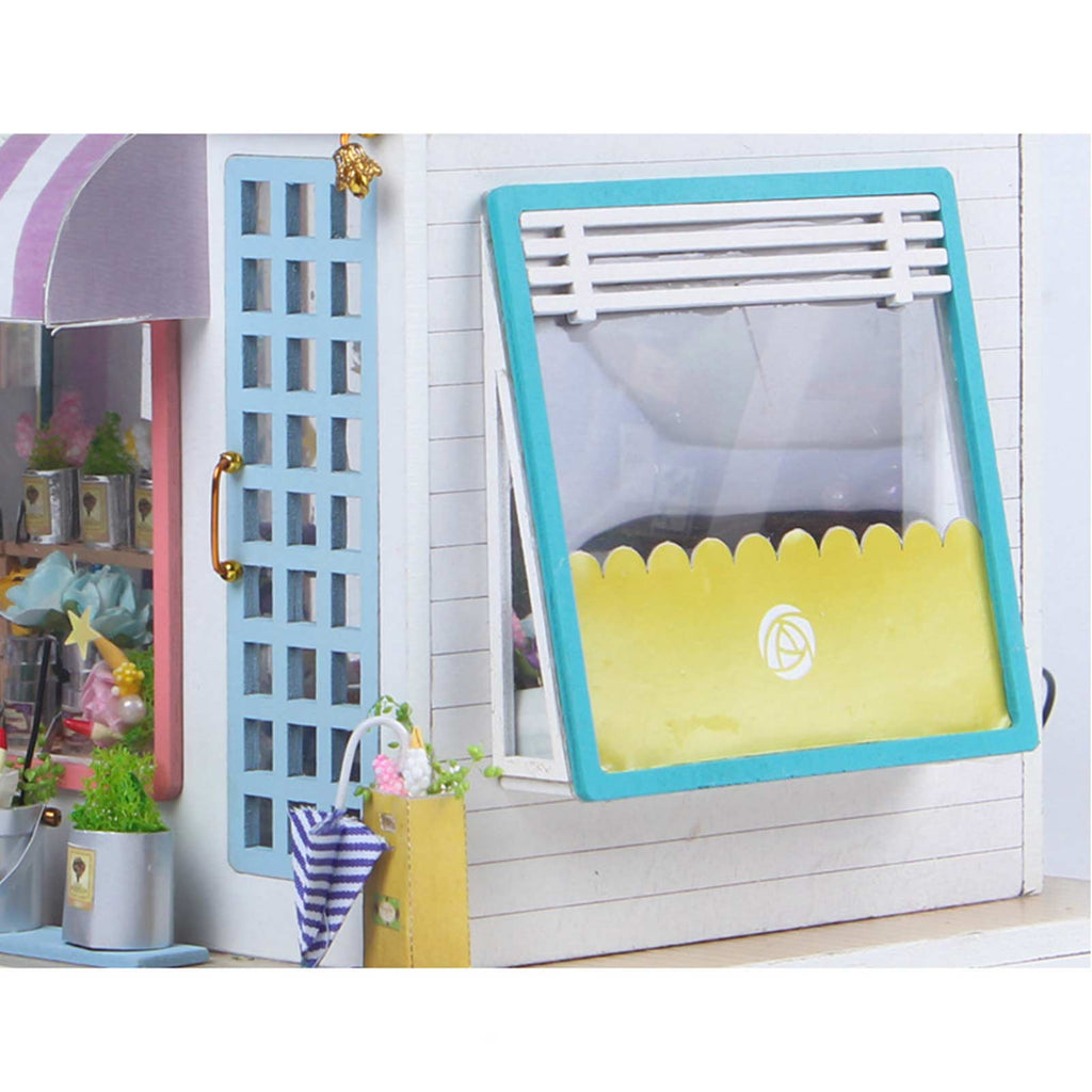 Starry Sky Flower Room Wooden Miniature Dollhouse Kit G61159