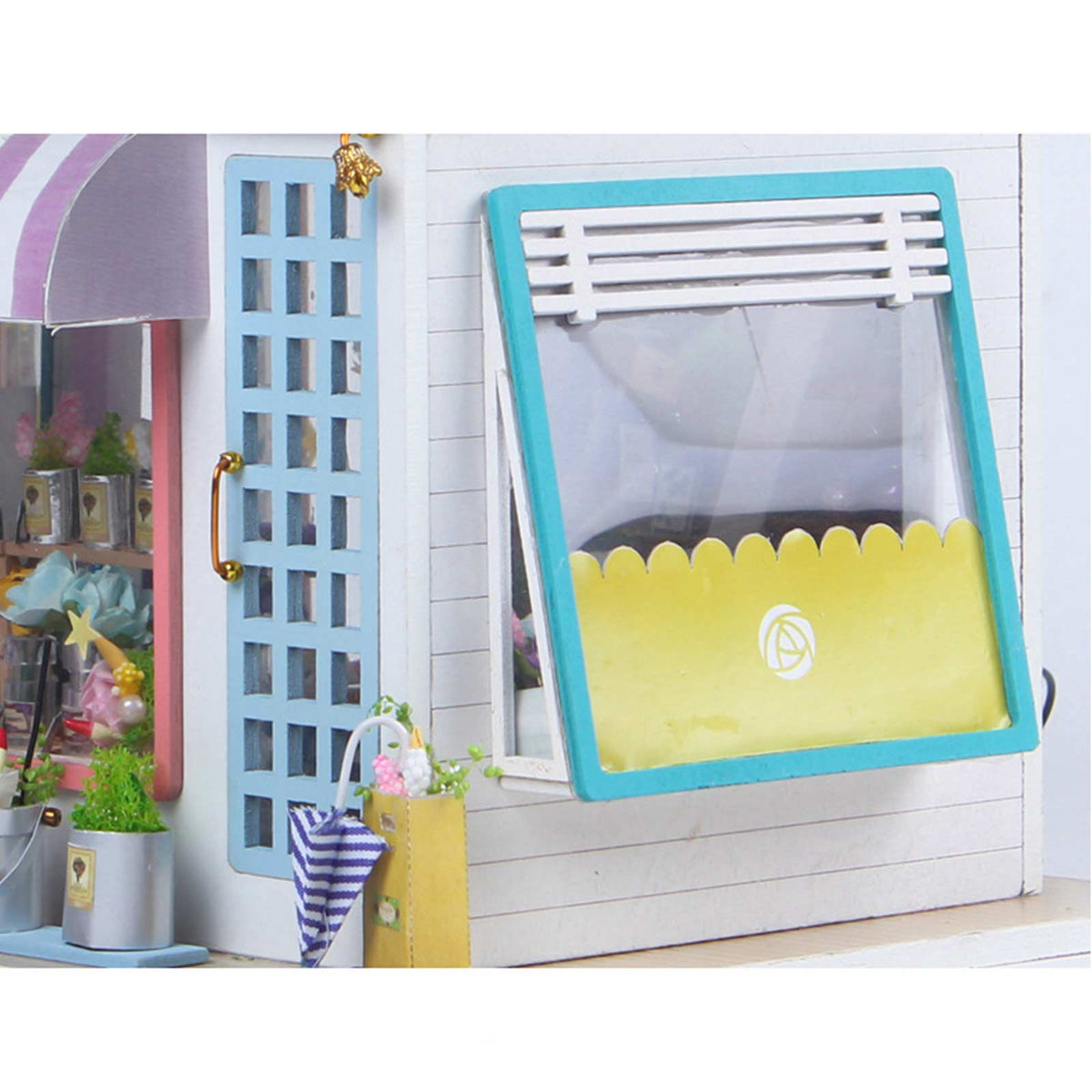 Starry Sky Flower Room Wooden Miniature Dollhouse Kit G61159