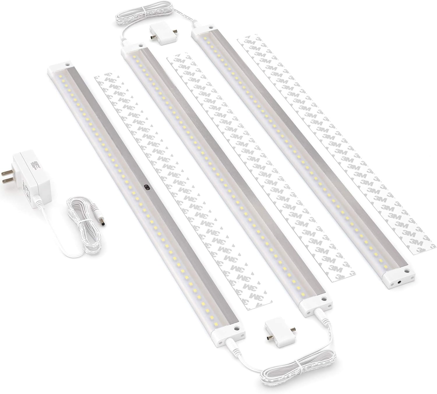 White Finish 3 Panels LED Dimmable Under Cabinet Lighting Kit M6432