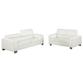 White Faux Leather 2-Piece Sofa Set M389457