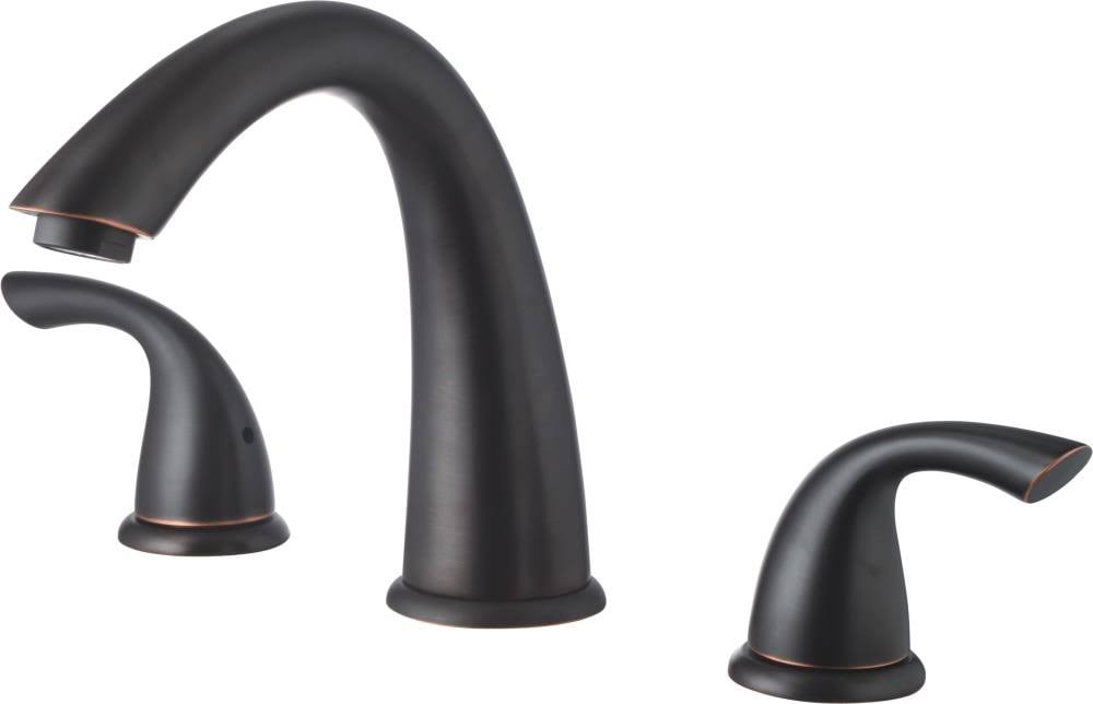 Oil-Rubbed Bronze Double Handle Deck Mounted Roman Tub Faucet Trim L438