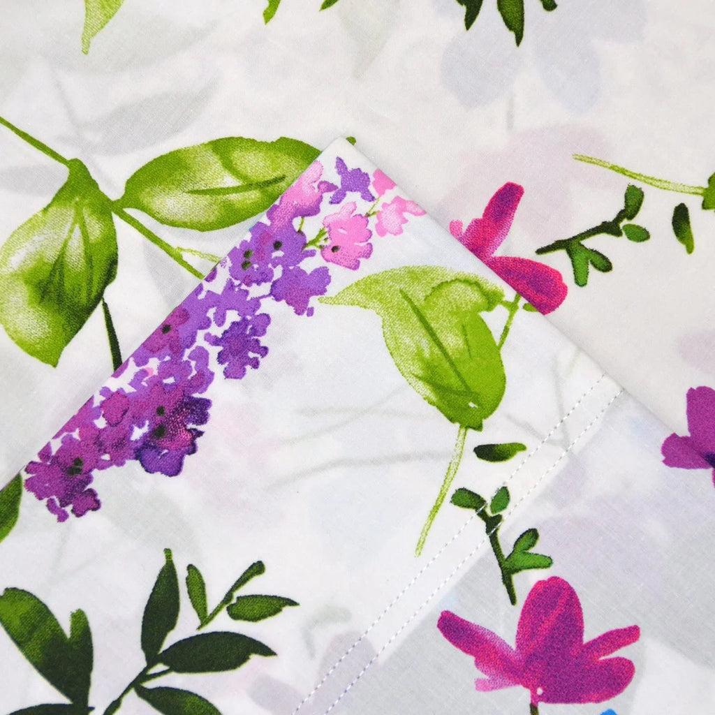 Queen 4-Piece Cotton Percale Bed Sheets with Deep Pockets N747861