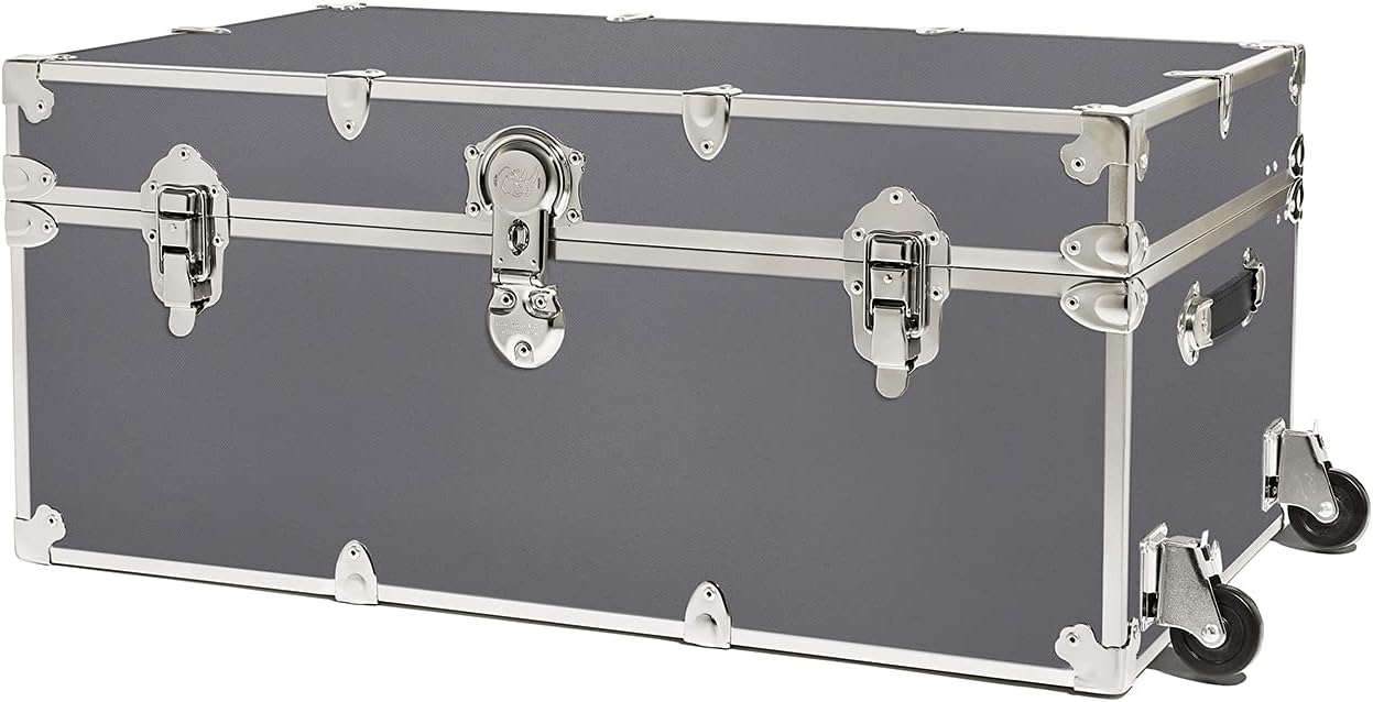 Large Armor Trunk with Removable Wheels 32x18x14 (Black) D598026