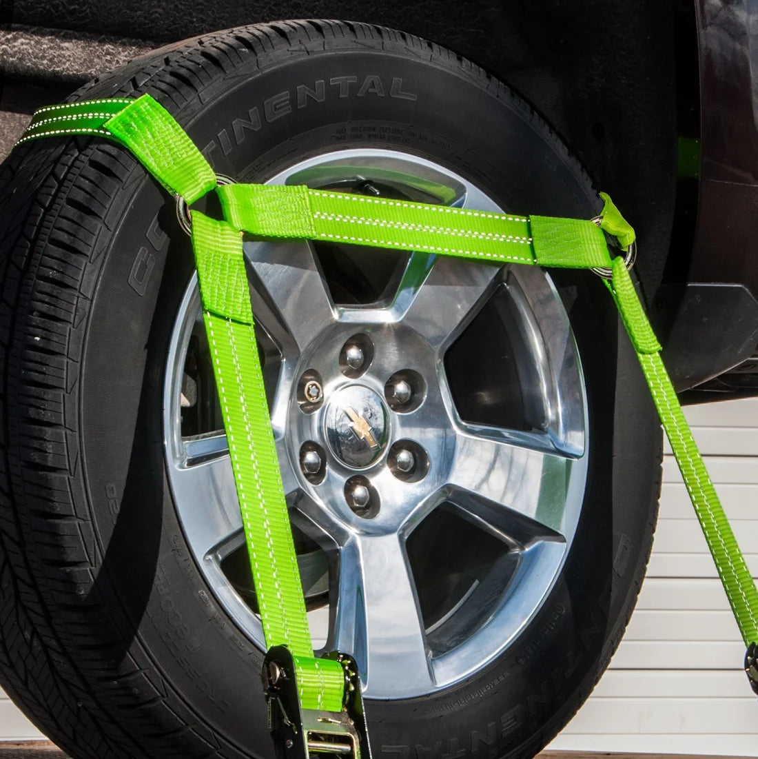 4 Pack Car Tie Down Chain Anchors Side Rail High-Viz 3300 Lbs SWL P49424