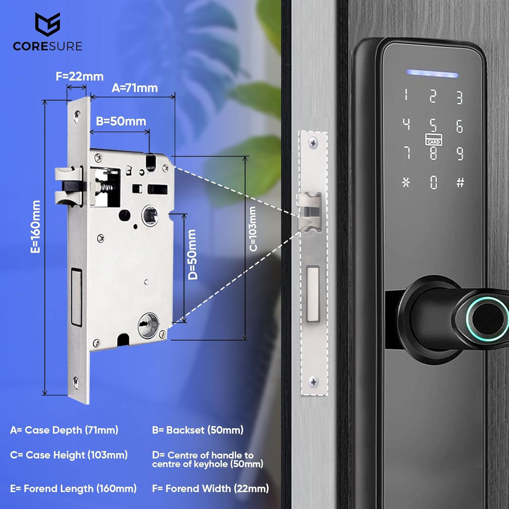 Smart Keyless Entry Door Lock with Fingerprint Electronic Deadbolt T89631