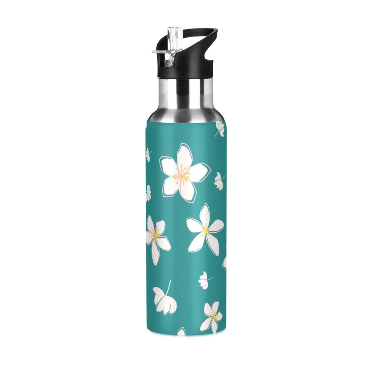 Teal Stainless Steel Insulated Water Bottle with Straw Lid S69399