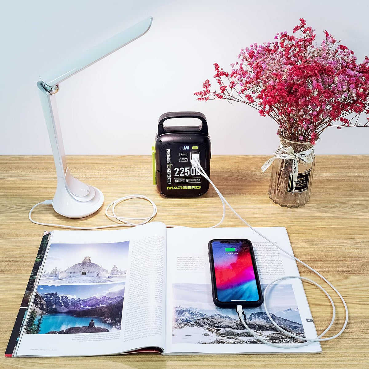 22500mAh Portable Power Station with LED Flashlight P51368