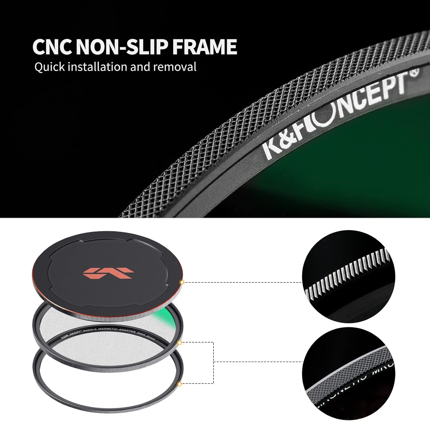 72mm Magnetic Black Soft Diffusion 1/4 Filter with 28 Multi-Layer Coatings J19415