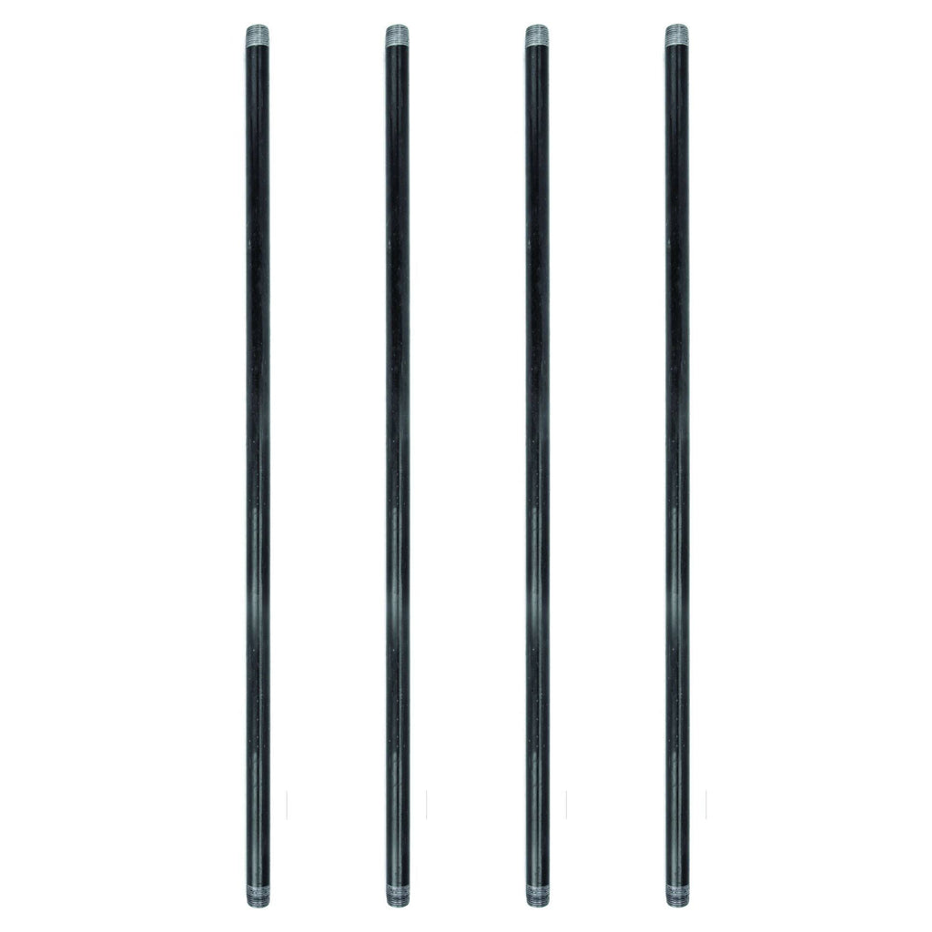 Black Industrial Steel Grey Plumbing Pipe (4-Pack) L6328
