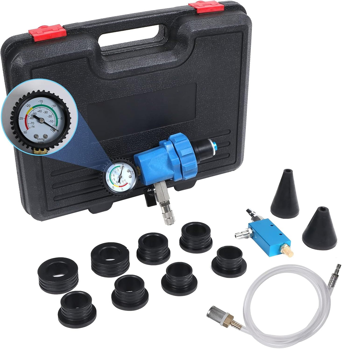 Coolant Vacuum Refill Kit with 2 Tapered Rubber Adapters, 8 Replaceable Adapter Sleeves, Pack of 2 N696677