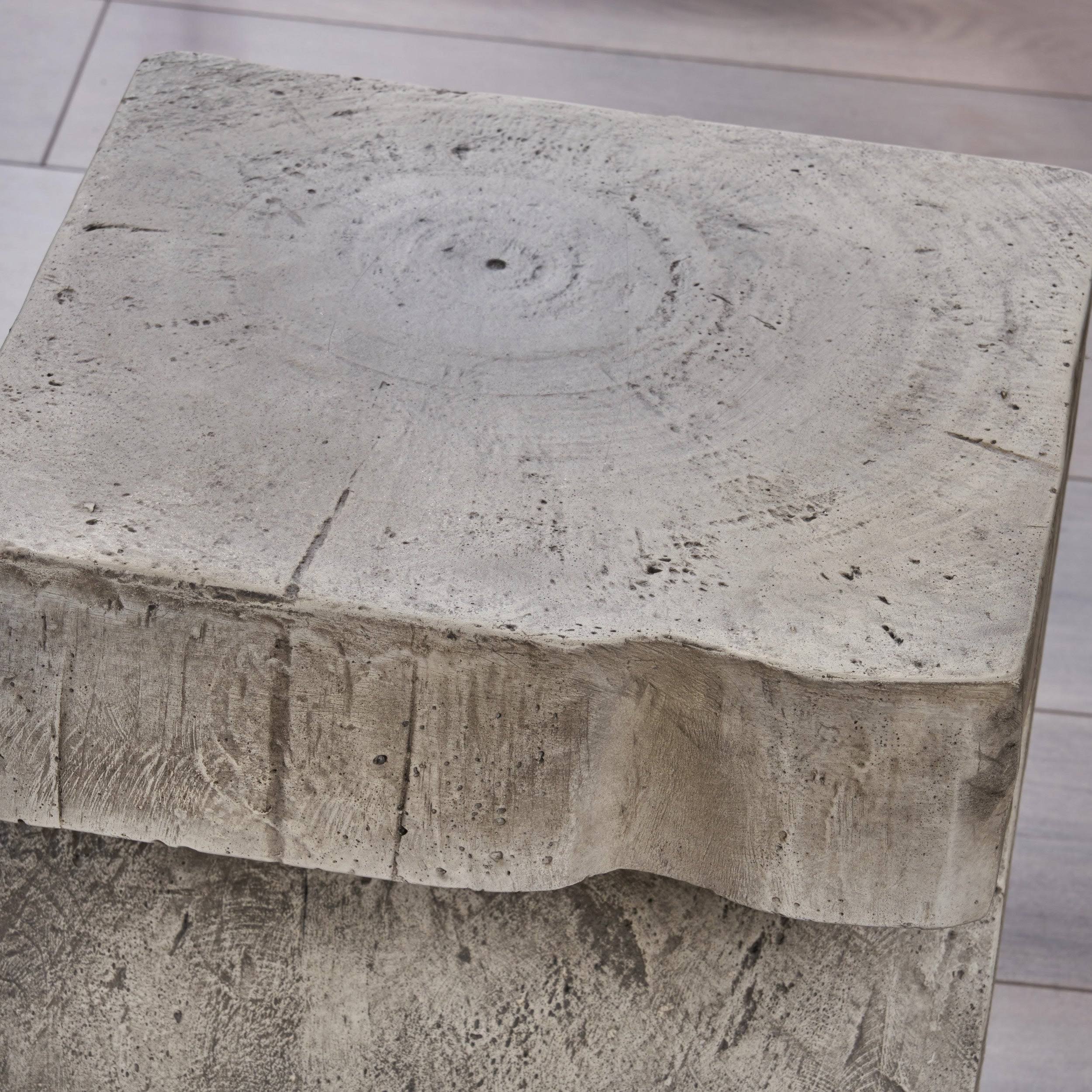 16 in. Light Gray Concrete Accent Table N12344